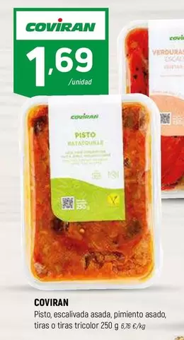 Oferta de Coviran - Pisto Escalivada Asada, Pimiento Asado, Tiras O Tiras Tricolor por 1,69€ en Coviran