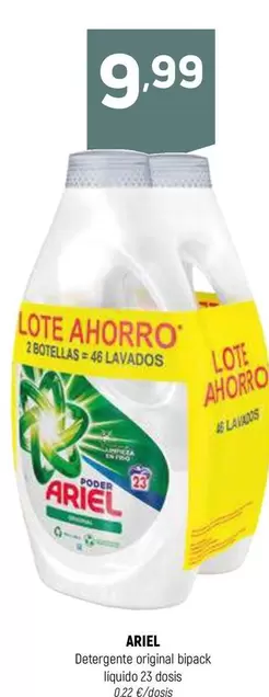 Oferta de Ariel - Detergente Original por 9,99€ en Coviran