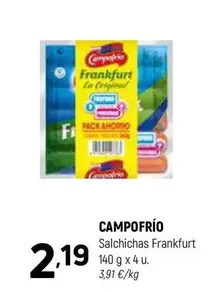 Oferta de Campofrío - Salchichas Frankfurt por 2,19€ en Coviran