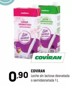 Oferta de Coviran - Leche Sin Lactosa Desnatada O Semidesnatada por 0,9€ en Coviran