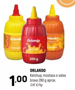 Oferta de Orlando - Ketchup, Mostaza O Salsa Brava por 1€ en Coviran