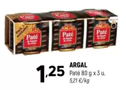 Oferta de Argal - Pate por 1,25€ en Coviran