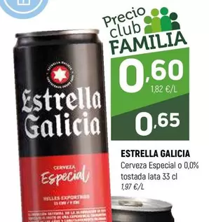 Oferta de Estrella Galicia - Cerveza Especial O 0,0% Tostada por 0,65€ en Coviran