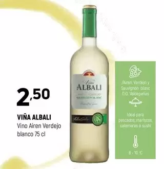 Oferta de Viña Albali - Vino Airen Verdejo Blanco por 2,5€ en Coviran