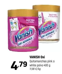 Oferta de Vanish - Oxi Quitamanchas Pink O White Polvo por 4,79€ en Coviran