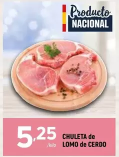 Oferta de Chuleta De Lomo De Cerdo por 5,25€ en Coviran