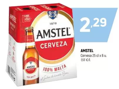 Oferta de Amstel - Cervesa por 2,29€ en Coviran