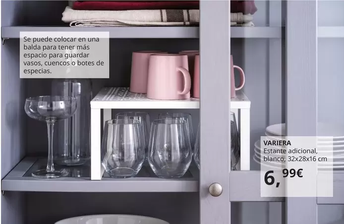 Oferta de Variera - Estante Adicional por 6,99€ en IKEA