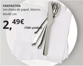 Oferta de Fantastisk - Servilleta De Papel, , 40x40 Cm por 2,49€ en IKEA