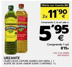 Oferta de Urzante - Aceite De Oliva Sabor Suave O Intenso 1L por 8,15€ en BM Supermercados