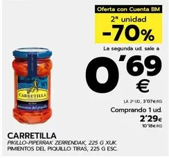 Oferta de Carretilla - Pimientos Del Piquillo Tiras, 225g por 2,29€ en BM Supermercados