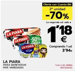 Oferta de La Piara - Pate por 3,94€ en BM Supermercados