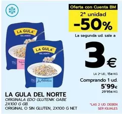 Oferta de La Gula Del Norte - Original O Sin Gluten 2x100g por 5,99€ en BM Supermercados