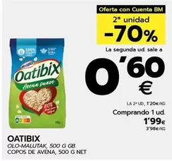 Oferta de Oatibix - Copos De Avena 500g por 1,99€ en BM Supermercados