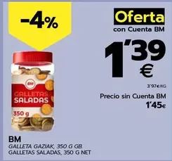 Oferta de Bm - Galletas Saladas por 1,45€ en BM Supermercados