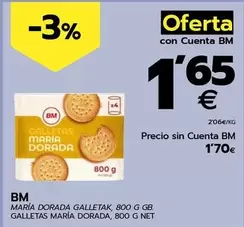 Oferta de Bm - Galletas María Dorada por 1,7€ en BM Supermercados