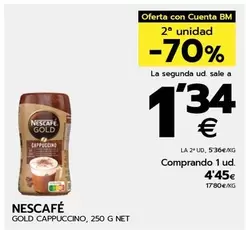 Oferta de Nescafé -  Gold Cappuccino por 4,45€ en BM Supermercados