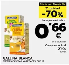 Oferta de Gallina Blanca - Cremas Caseras  por 2,19€ en BM Supermercados