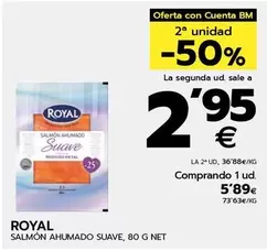 Oferta de Royal - Salmón Ahumado Suave por 5,89€ en BM Supermercados