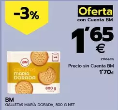 Oferta de Bm - Galletas María Dorada por 1,7€ en BM Supermercados