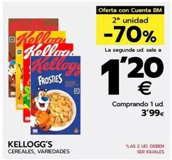 Oferta de Kellogg's - Cereales Variedades por 3,99€ en BM Supermercados