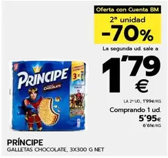 Oferta de Príncipe - Galletas Chocolate por 5,95€ en BM Supermercados