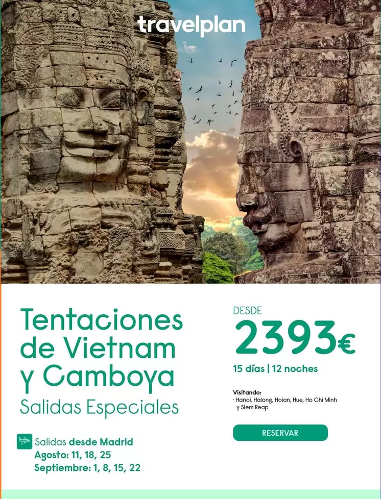 Oferta de Travelplan - Tentaciones De Vietnam Y Camboya por 2393€ en Travelplan