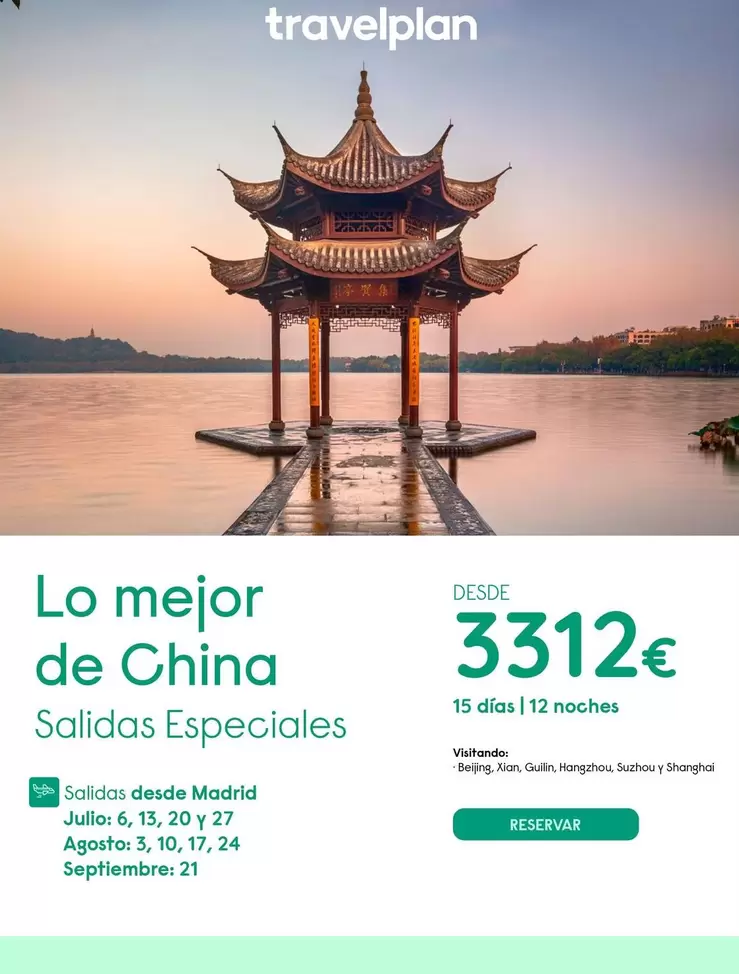 Oferta de Travelplan - Lo Mejor De China por 3312€ en Travelplan