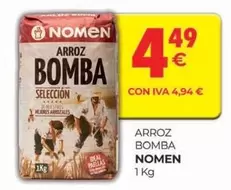 Oferta de Nomen - Arroz Bomba por 4,49€ en CashDiplo