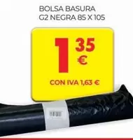 Oferta de Bolsa Basura G2 Negra por 1,35€ en CashDiplo