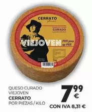 Oferta de Cerrato - Queso Curado Viejoven por 7,99€ en CashDiplo