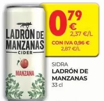 Oferta de Ladrón de Manzanas - Sidra por 0,79€ en CashDiplo