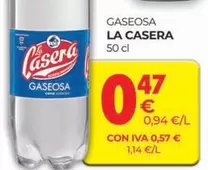 Oferta de La Casera - Gaseosa por 0,47€ en CashDiplo