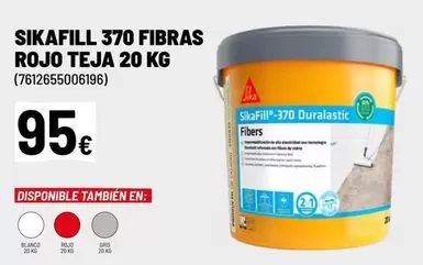 Oferta de Blanco - Sikafill 370 Fibras Rojo Teja 20 Kg por 95€ en Brico Depôt