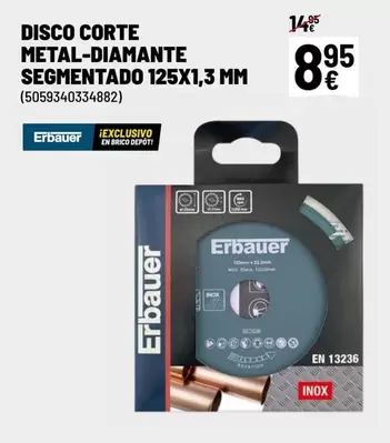 Oferta de Brico - Disco Corte Metal-diamante Segmentado por 8,95€ en Brico Depôt