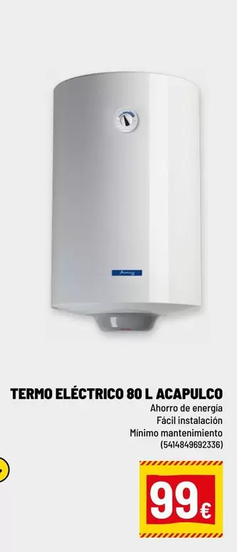 Oferta de Acapulco - Termo Eléctrico 80 L  por 99€ en Brico Depôt