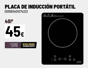 Oferta de Brico - Placa De Inducción Portátil por 45€ en Brico Depôt