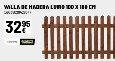 Oferta de Valla De Madera Luiro 100 X 180 Cm por 32,95€ en Brico Depôt