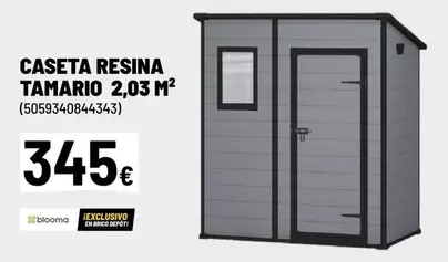 Oferta de Brico - Caseta Resina Tamario 2.03 M2 por 345€ en Brico Depôt