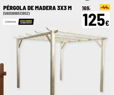 Oferta de Brico - Pérgola De Madera 3x3 M por 125€ en Brico Depôt