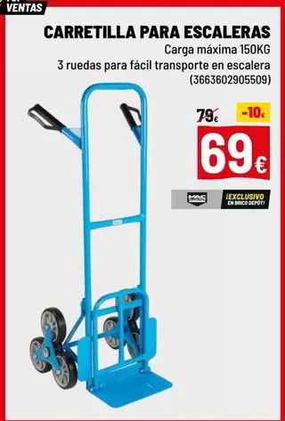 Oferta de Carretilla Para Escaleras por 69€ en Brico Depôt