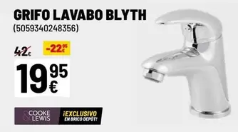 Oferta de Grifo Lavabo Blyth por 19,95€ en Brico Depôt