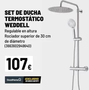 Oferta de Brico - Set De Ducha Termostatico Wedder por 107€ en Brico Depôt