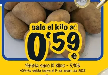 Oferta de Patata Saco por 0,59€ en Cash Fresh