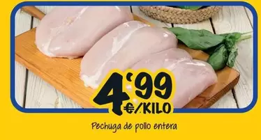 Oferta de Pechuga De Pollo Entera por 4,99€ en Cash Fresh