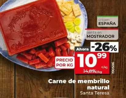 Oferta de Santa Teresa - Carne De Membrillo Natural por 10,99€ en Dia