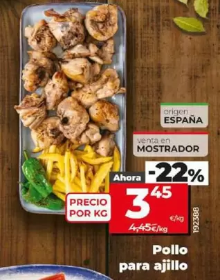 Oferta de Pollo Para Ajillo por 3,45€ en Dia