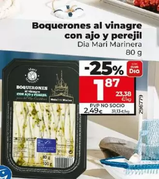 Oferta de Dia Mari Marinera - Boquerones Al Vinagre Con Ajo Y Perejil por 1,87€ en Dia