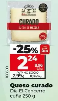 Oferta de Dia El Cencerro - Queso Curado por 2,24€ en Dia