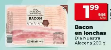 Oferta de Dia Nuestra Alacena - Bacon En Lonchas por 1,99€ en Dia